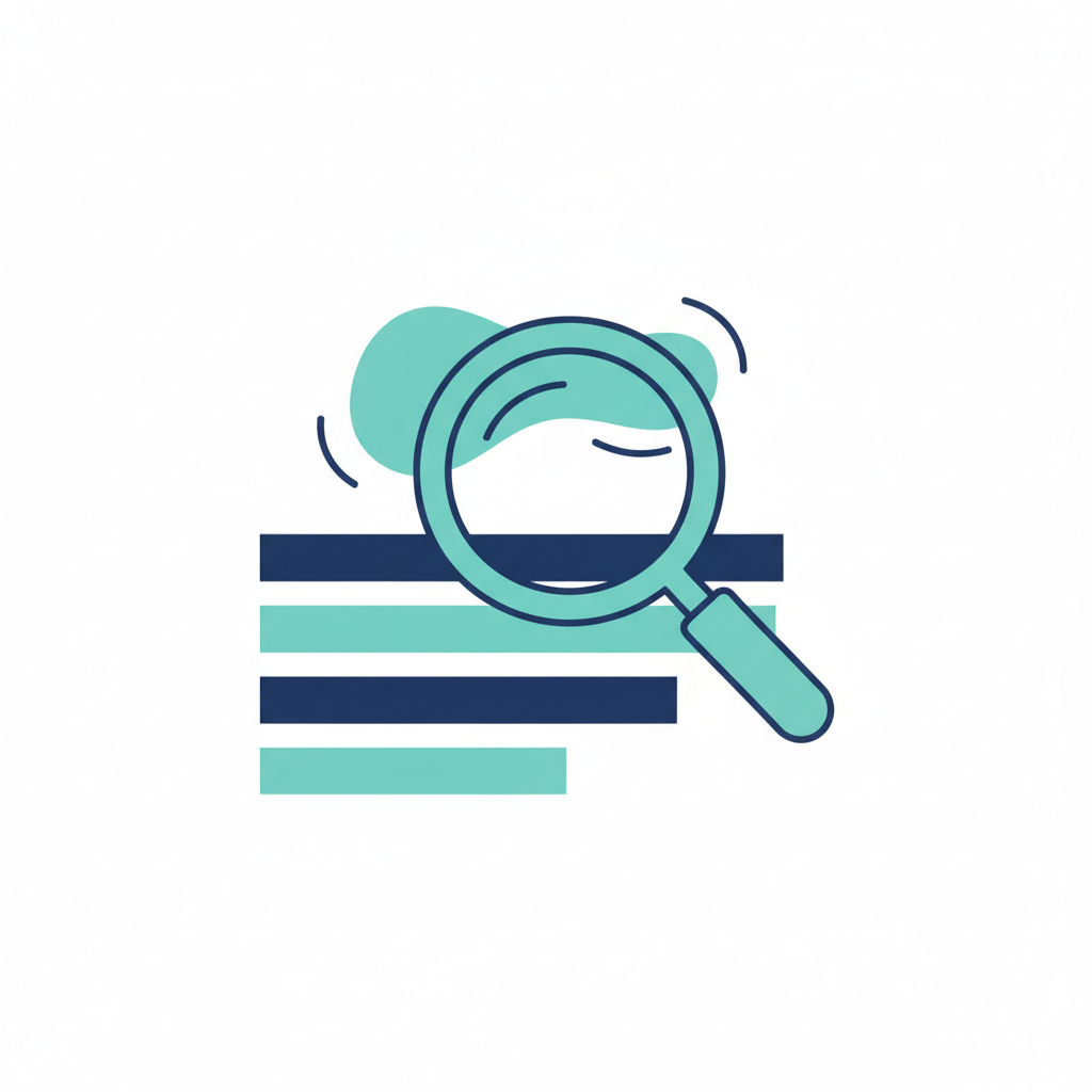 Illustration of reviewing section score reports with a magnifier