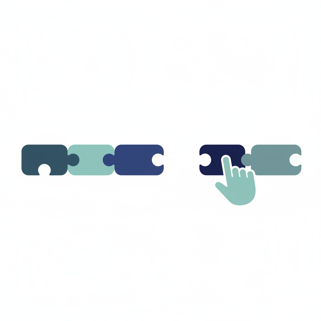 Illustration of arranging blocks in order by dragging