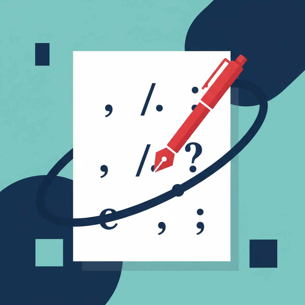Illustration of proofreading and grammar checking a document