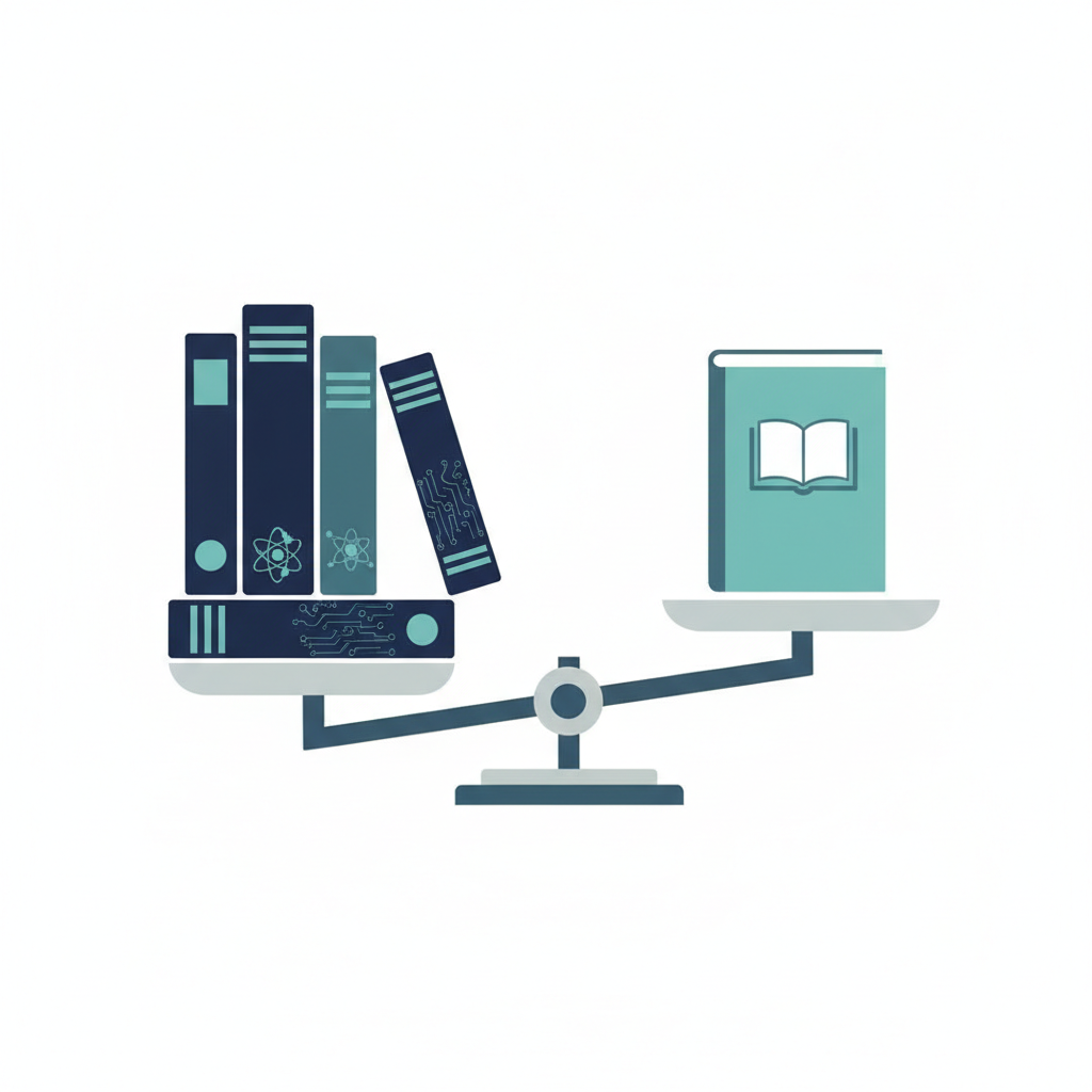 Illustration of balancing study time toward high-weight science topics