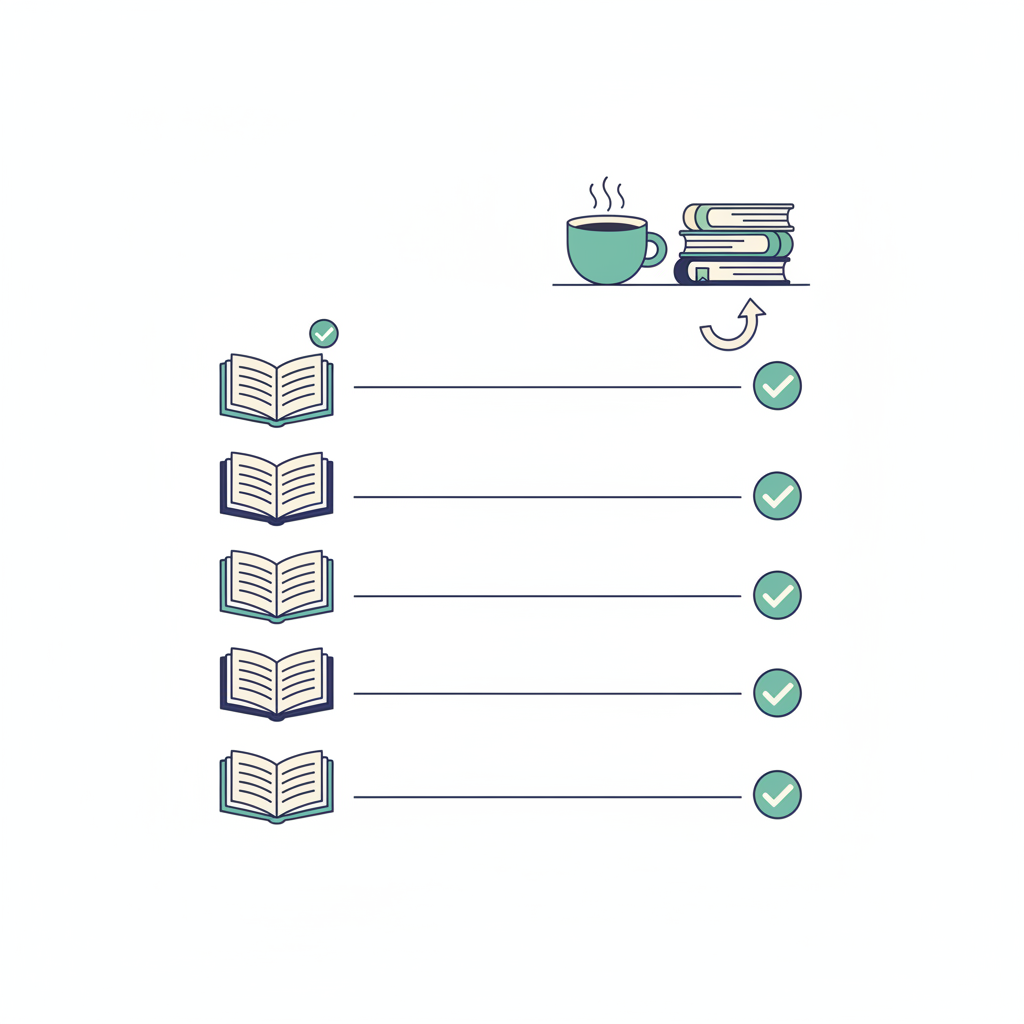 Illustration of a focused four-week study calendar